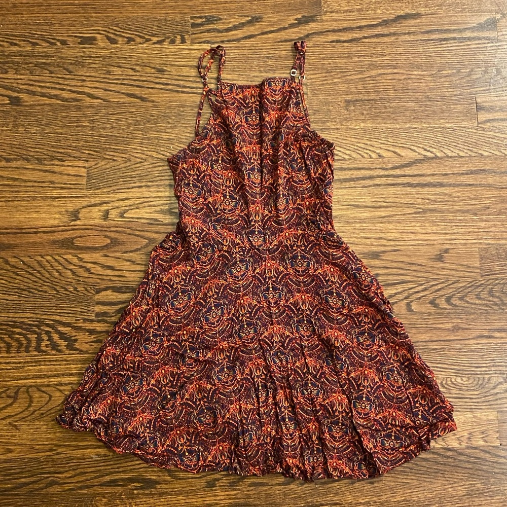 A&F Navy and Orange Sun Dress